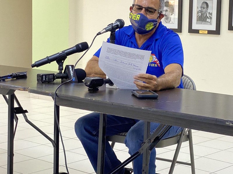 Presidente de la Unión de Trabajadores de la Industria Eléctrica y Riego (UTIER), Ángel Rafael Figueroa Jaramillo